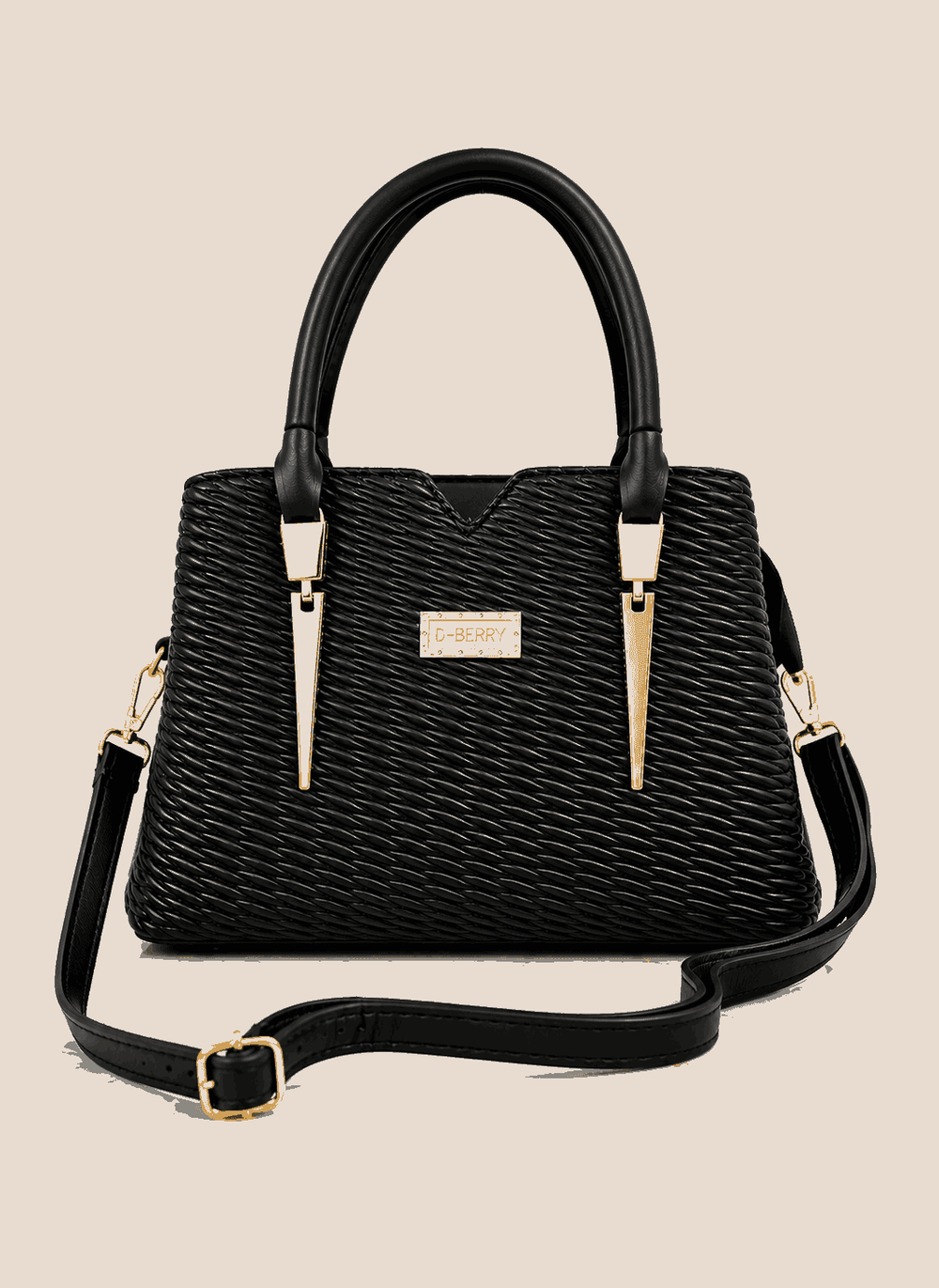D.BERRY Quilted Leather Satchel - Nishat Creative Store