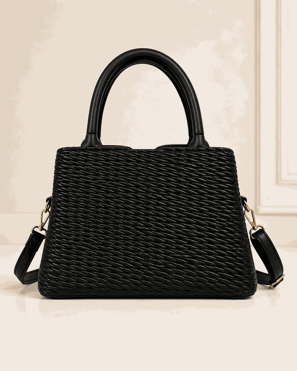 D.BERRY Quilted Leather Satchel - Nishat Creative Store