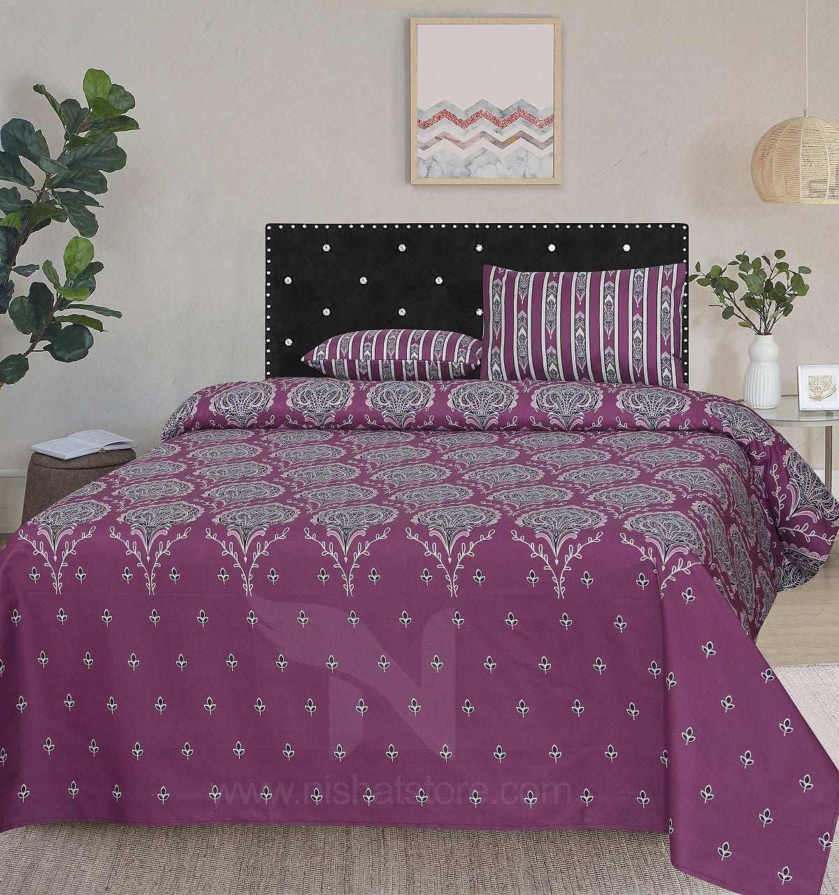 Double Bed Sheet Design NC-C 6076 - Nishat Creative Store