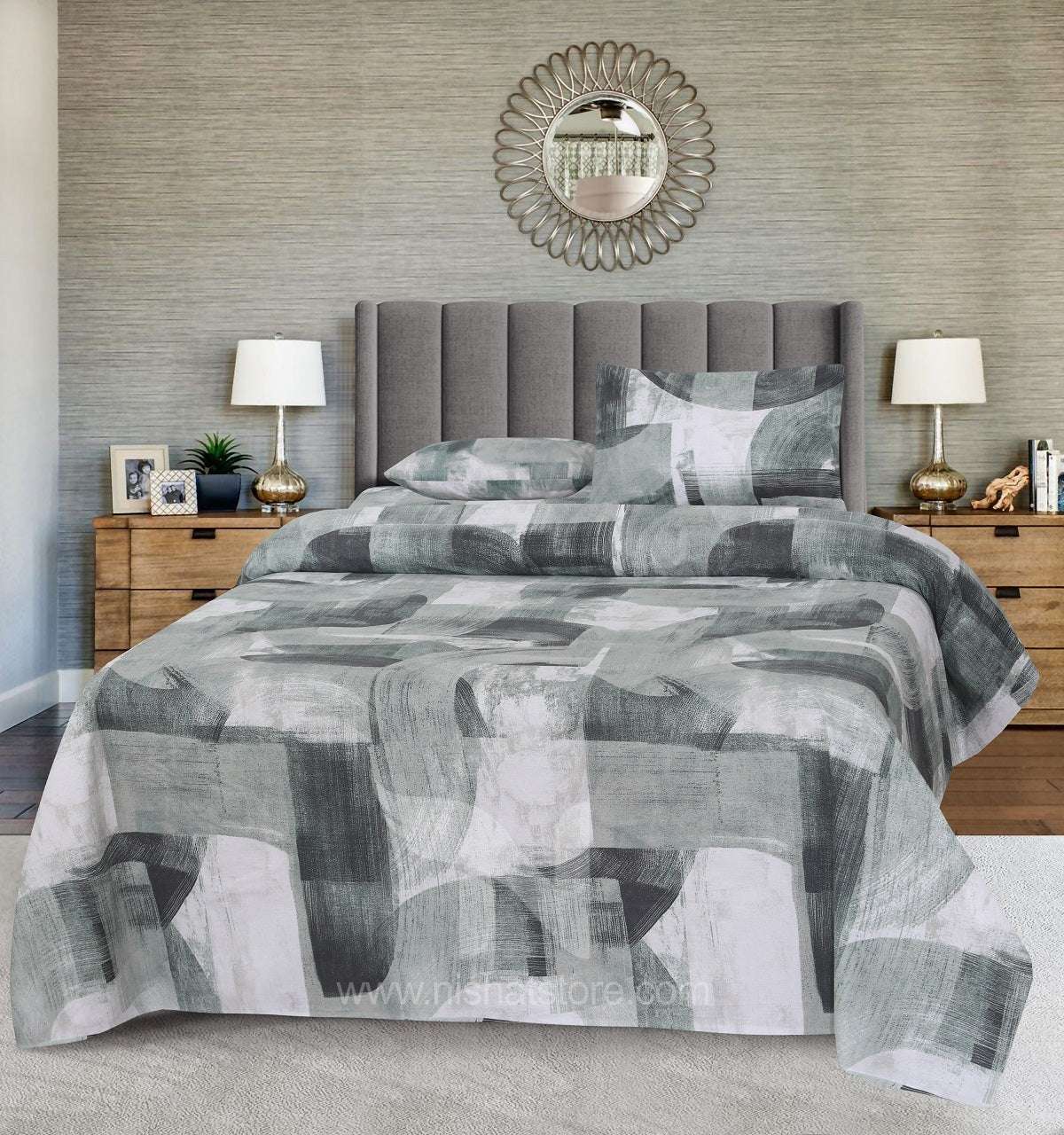 Double Bed Sheet Design NC-C 7050 - Nishat Creative Store