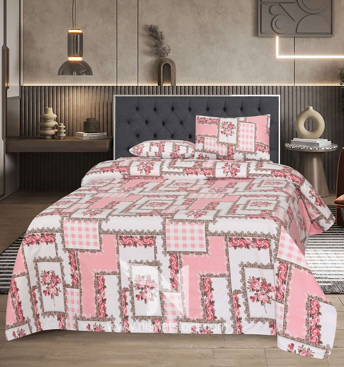 Double Bed Sheet Design NC-C 7174 - Nishat Creative Store