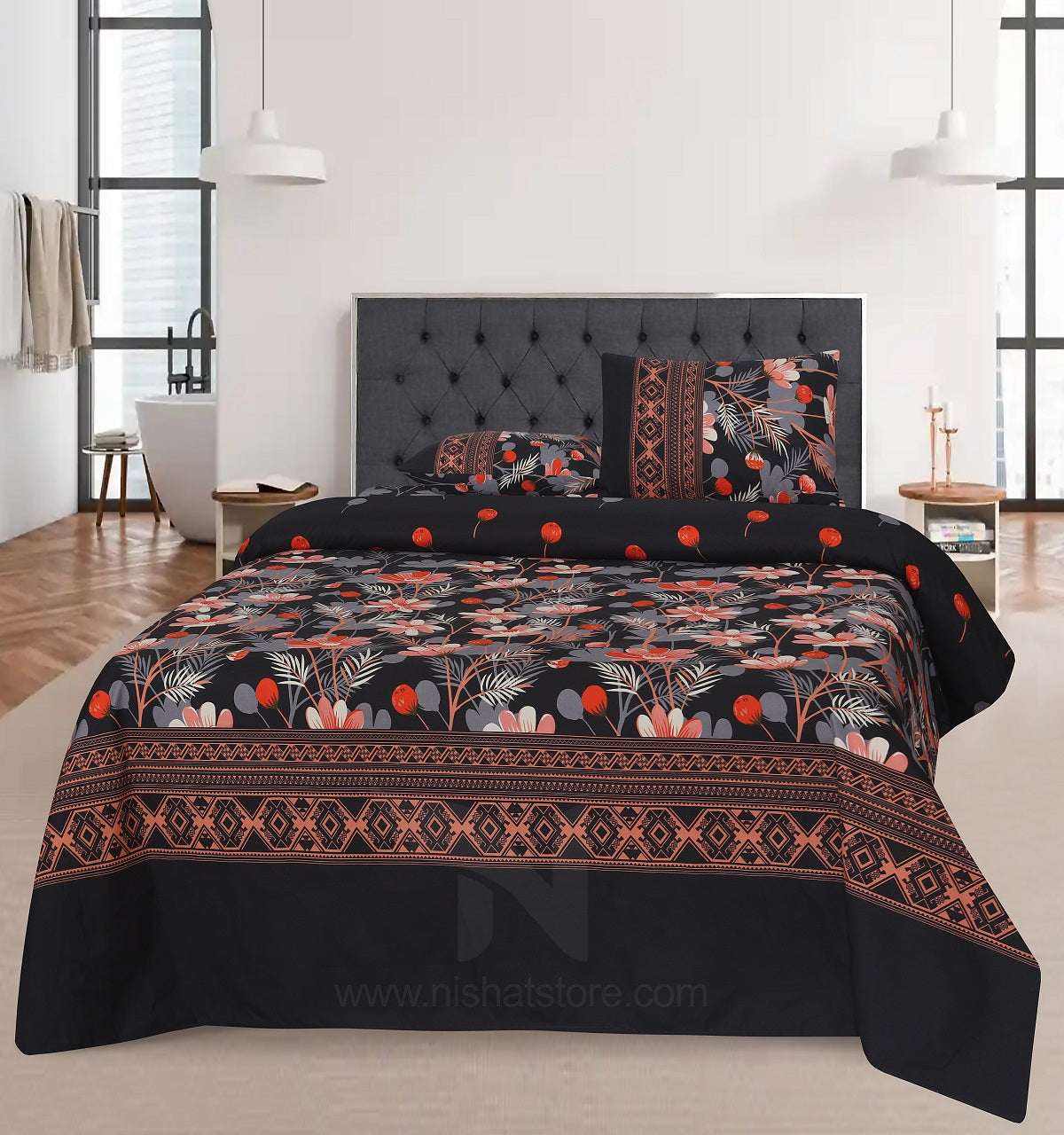Double Bed Sheet Design NC-C 7181 - Nishat Creative Store