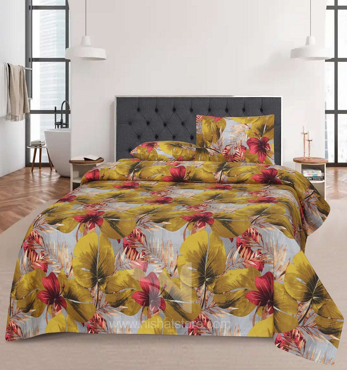 Double Bed Sheet Design NC-C 7184 - Nishat Creative Store