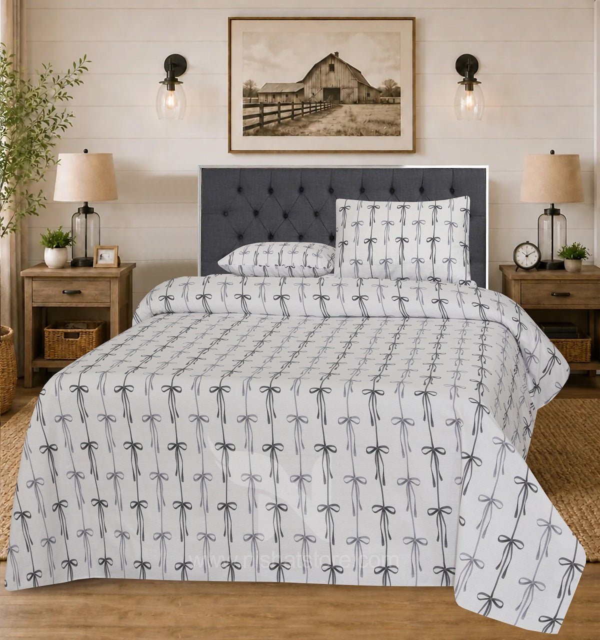 Double Bed Sheet Design NC-C 7436 - Nishat Creative Store