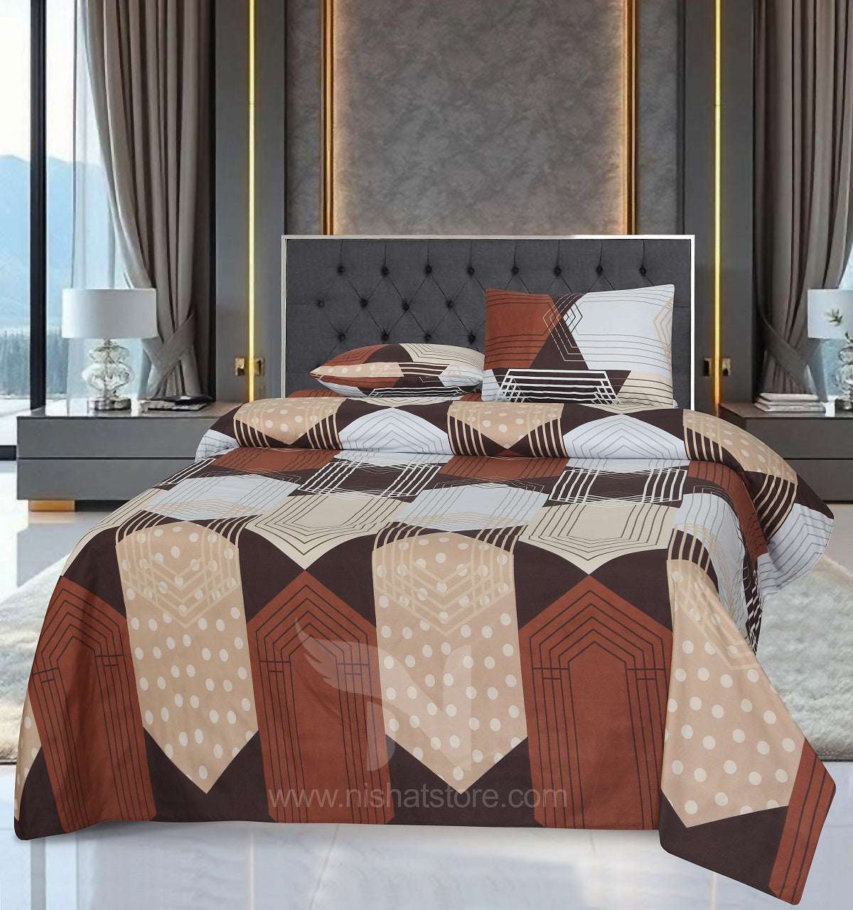 Double Bed Sheet Design NC-M 7197 - Nishat Creative Store
