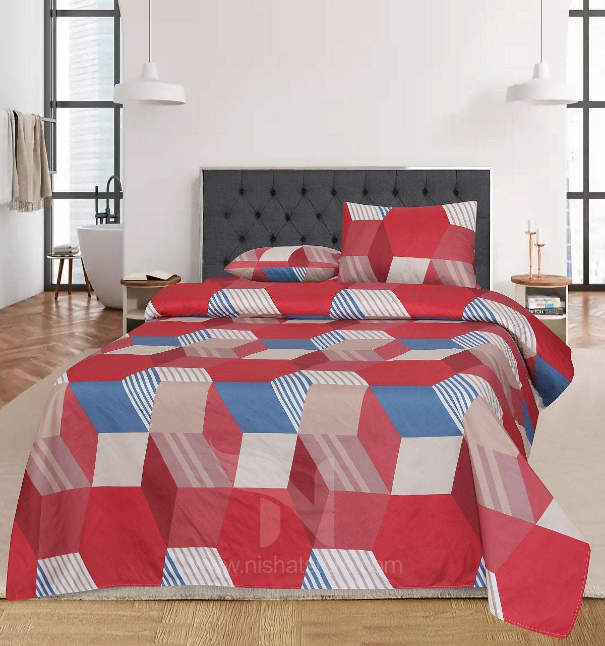Double Bed Sheet Design NC-M 7210 - Nishat Creative Store