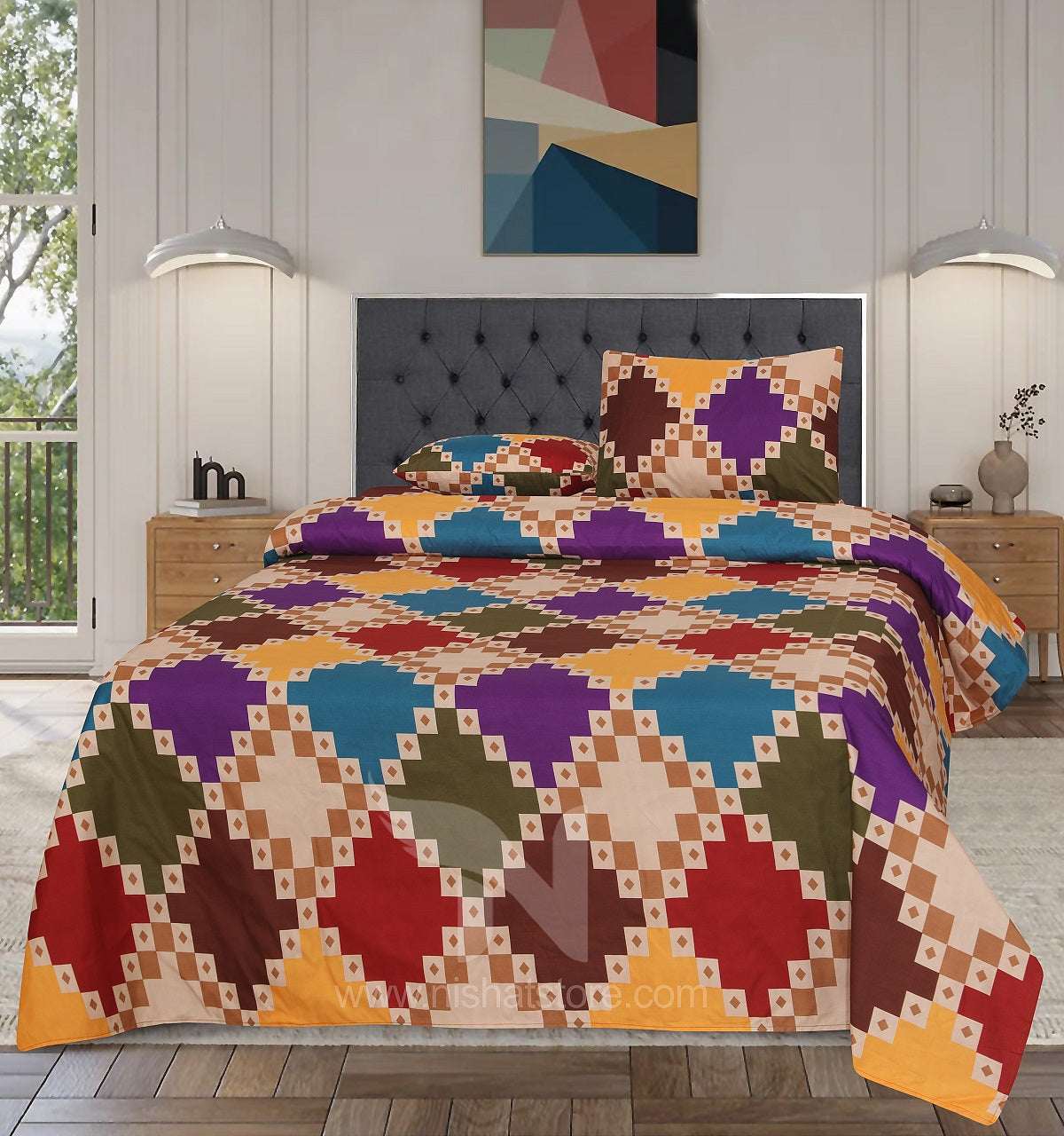 Double Bed Sheet Design NC-M 7217 - Nishat Creative Store