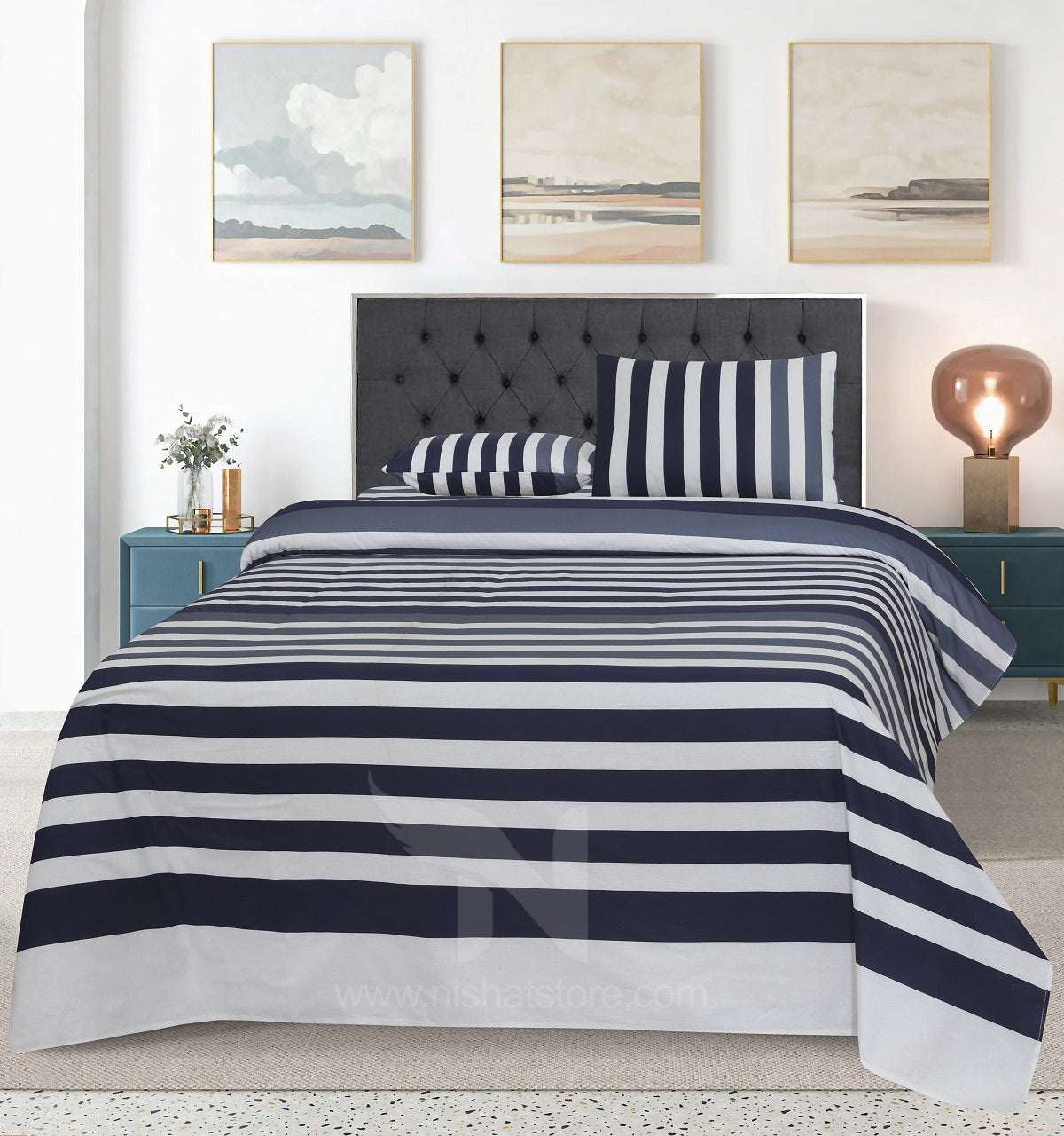 Double Bed Sheet Design NC-P 7336 - Nishat Creative Store