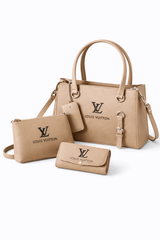 Elegant 3-Piece Beige Handbag Set - Nishat Creative Store