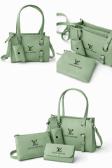 Elegant 3-Piece Green Handbag Set - Nishat Creative Store