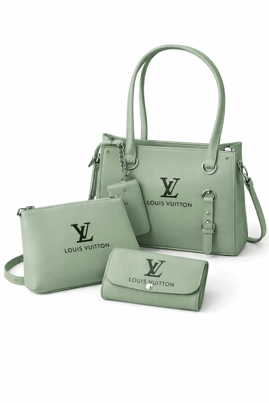 Elegant 3-Piece Green Handbag Set - Nishat Creative Store