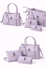 Elegant 3-Piece Lavender Handbag Set - Nishat Creative Store