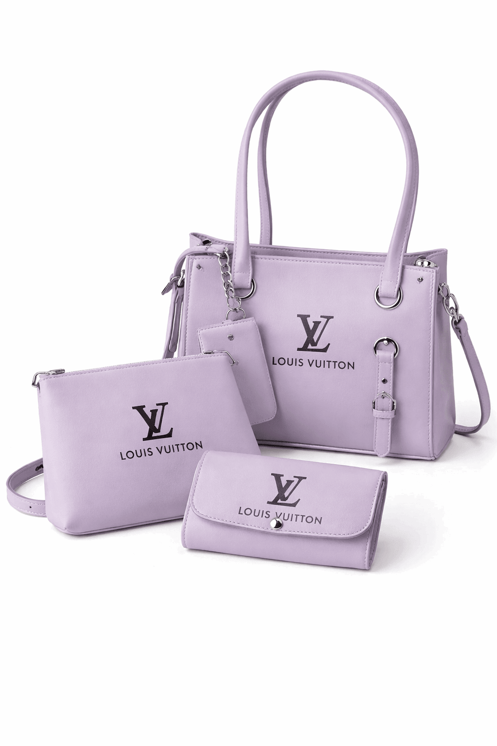 Elegant 3-Piece Lavender Handbag Set - Nishat Creative Store