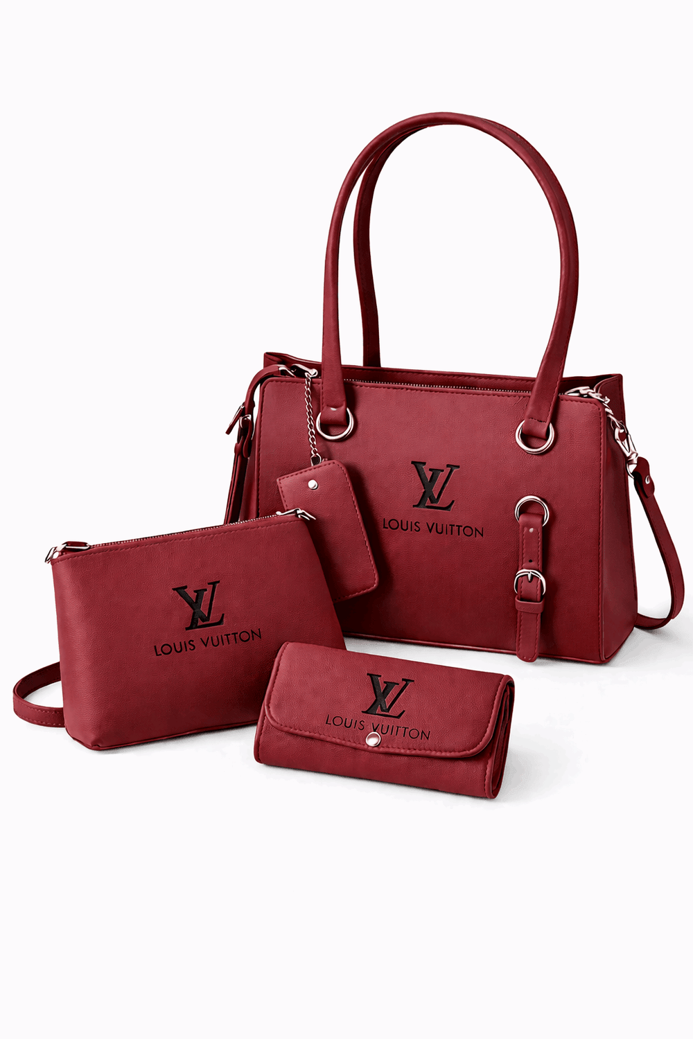 Elegant 3-Piece Maroon Handbag Set - Nishat Creative Store