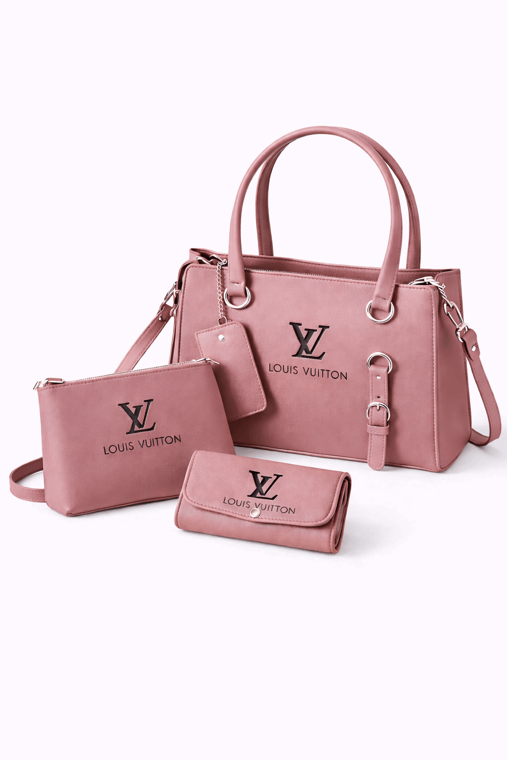 Elegant 3-Piece Pink Handbag Set - Nishat Creative Store
