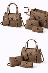 Elegant 3-Piece Taupe Handbag Set - Nishat Creative Store