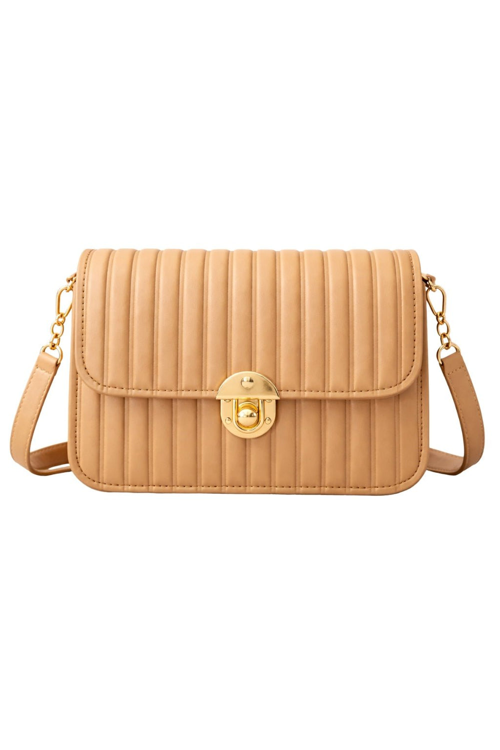 Elegant Beige Pleated Crossbody Bag - Nishat Creative Store