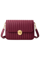 Elegant burgundy Pleated Crossbody Bag - Nishat Creative Store