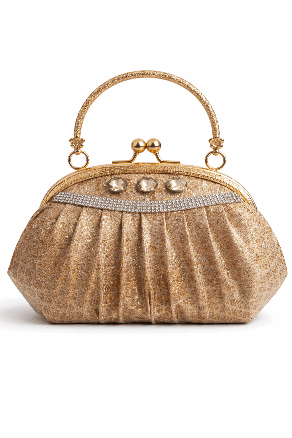 Elegant Champagne Gold Clutch - Nishat Creative Store
