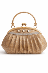 Elegant Champagne Gold Clutch - Nishat Creative Store