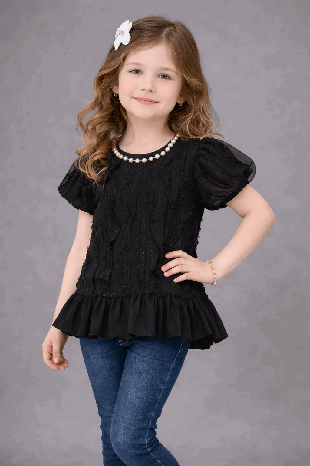 Elegant Charm Peplum Shirt