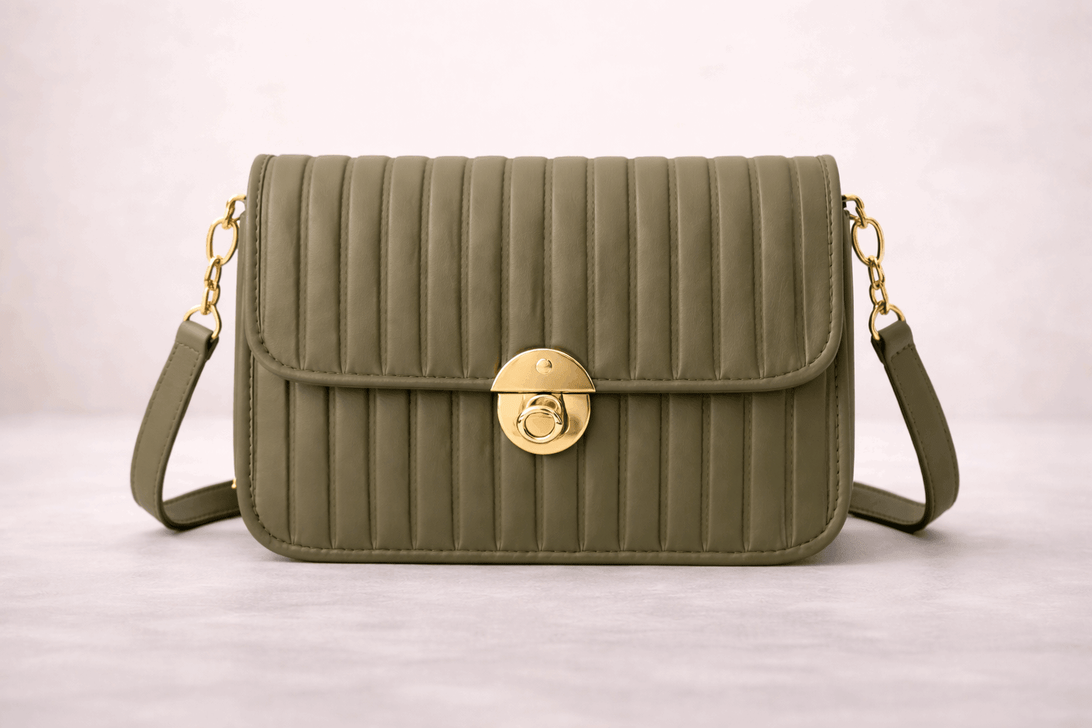 Elegant Dark grayish Brown Pleated Crossbody Bag - Nishat Creative Store