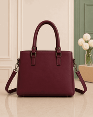 Elegant Pleated Leather Top-Handle Handbag - Nishat Creative Store