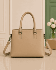 Elegant Pleated Leather Top-Handle Handbag - Nishat Creative Store
