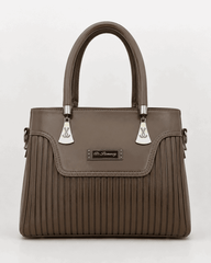 Elegant Pleated Leather Top-Handle Handbag - Nishat Creative Store