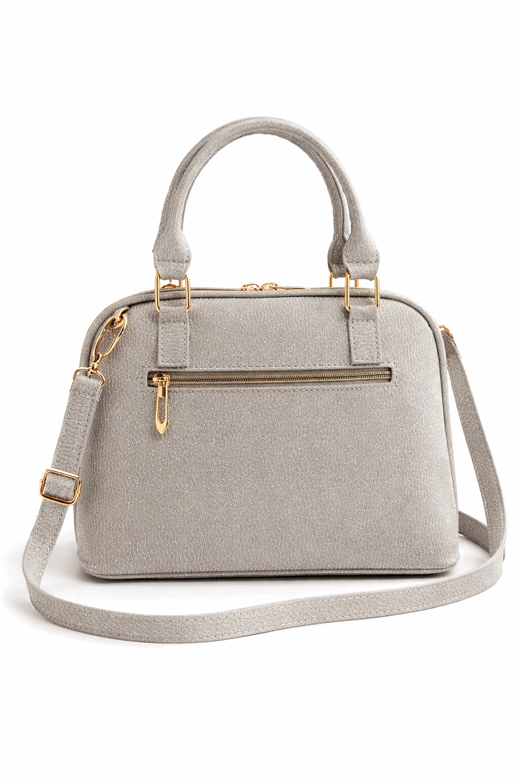 Elegant Shimmer Top-Handle Satchel – Beige - Nishat Creative Store