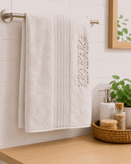 Embroided Linear Border Bath Towel - Nishat Creative Store