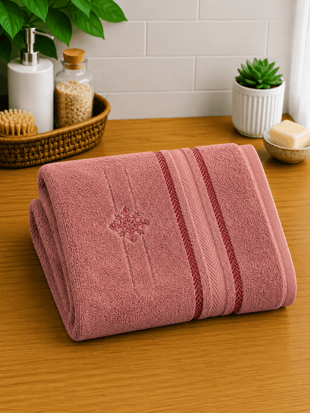 Embroided Nordic Border Hand Towel Set of 2 - Nishat Creative Store