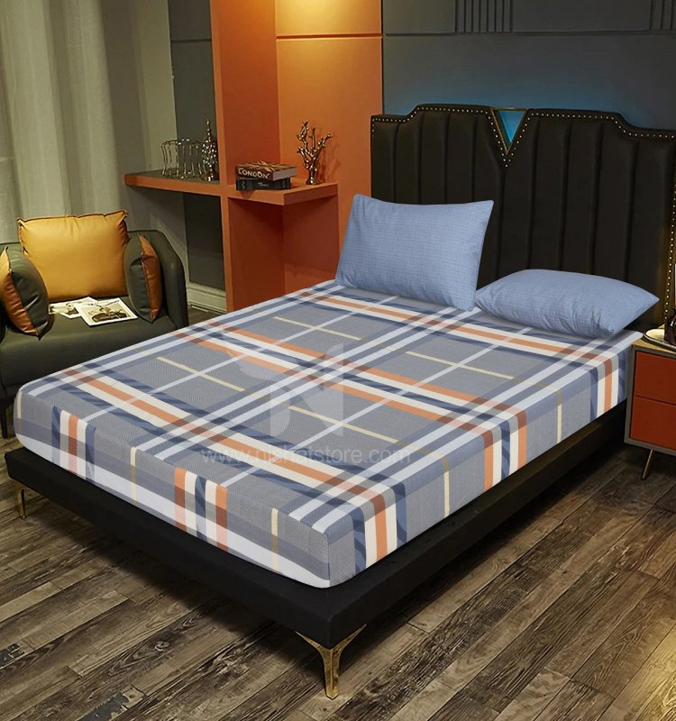 Fitted Double Bed Sheet DS# 229 - Nishat Creative Store