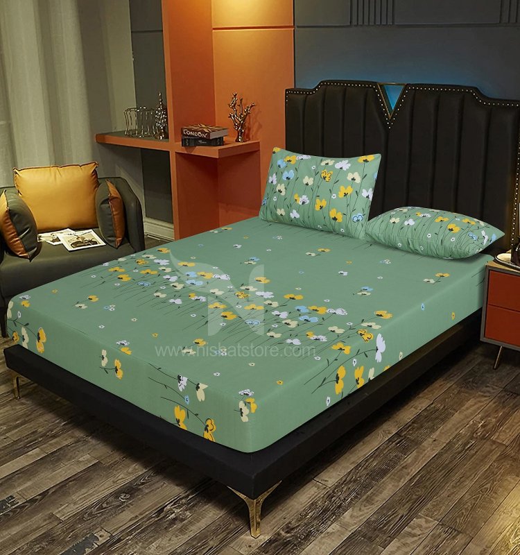 Fitted Double Bed Sheet DS# 240 - Nishat Creative Store