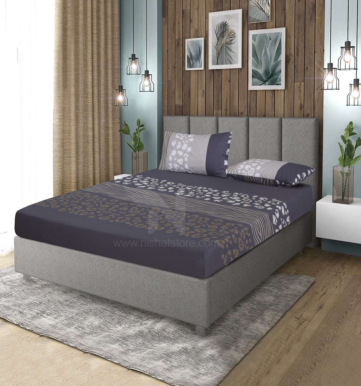 Fitted Double Bed Sheet DS 336 - Nishat Creative Store