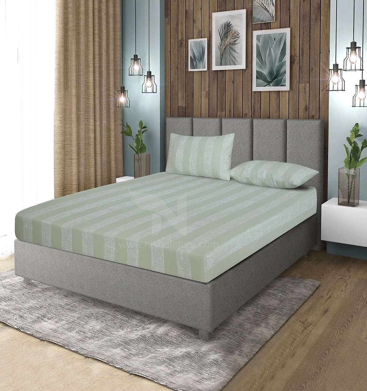 Fitted Double Bed Sheet DS 346 - Nishat Creative Store