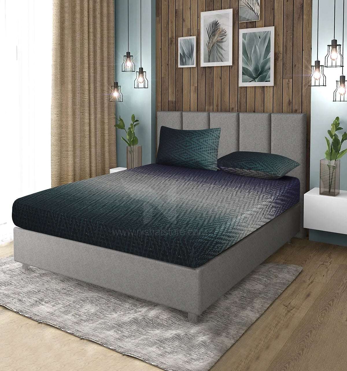 Fitted Double Bed Sheet DS 348 - Nishat Creative Store