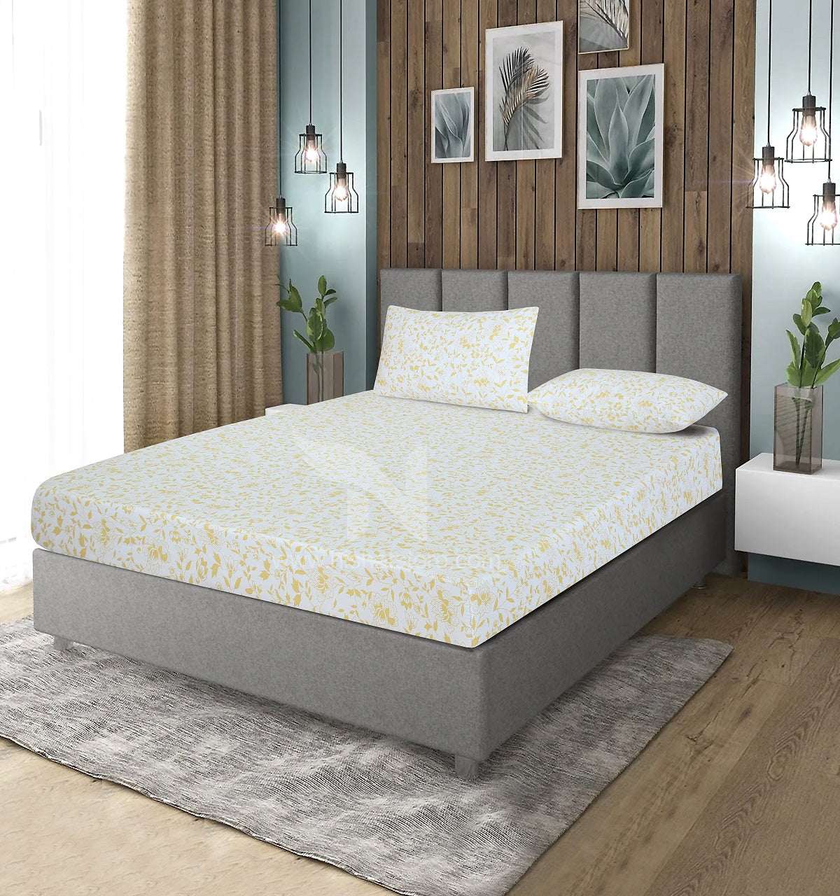 Fitted Double Bed Sheet DS 355 - Nishat Creative Store