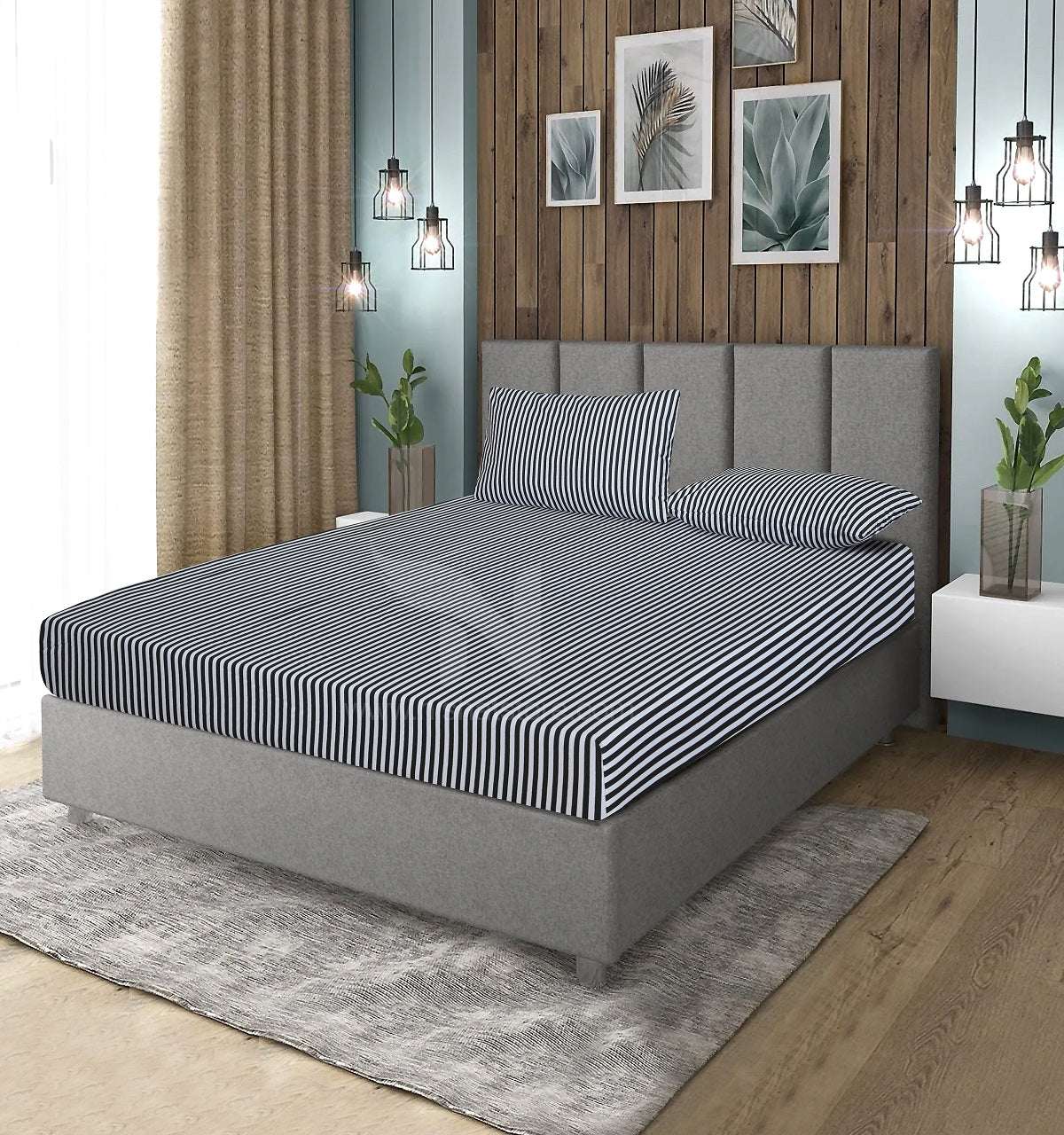 Fitted Double Bed Sheet DS 356 - Nishat Creative Store