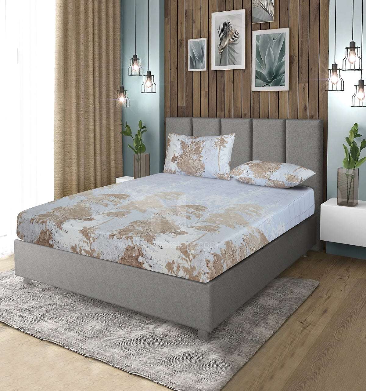 Fitted Double Bed Sheet DS 360 - Nishat Creative Store