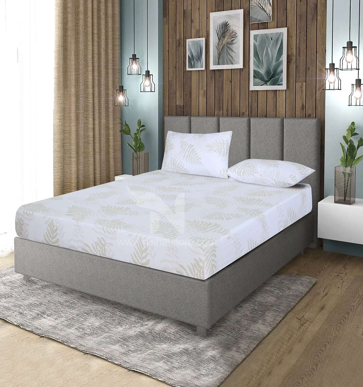 Fitted Double Bed Sheet DS 368 - Nishat Creative Store