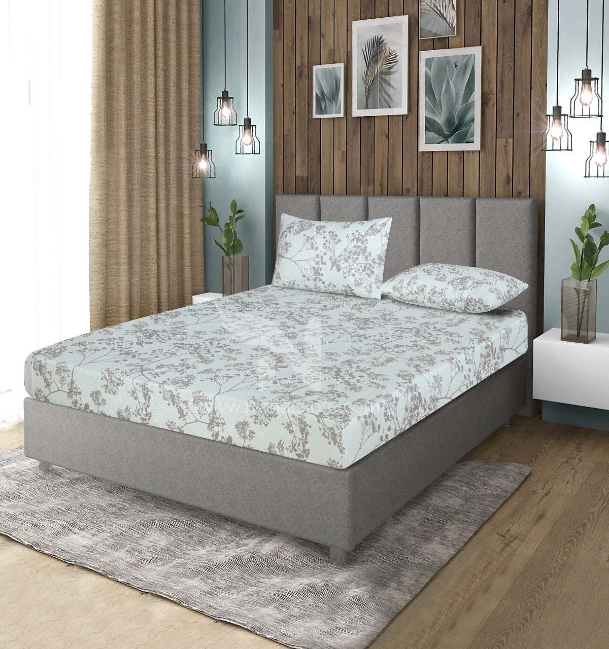 Fitted Double Bed Sheet DS 383 - Nishat Creative Store