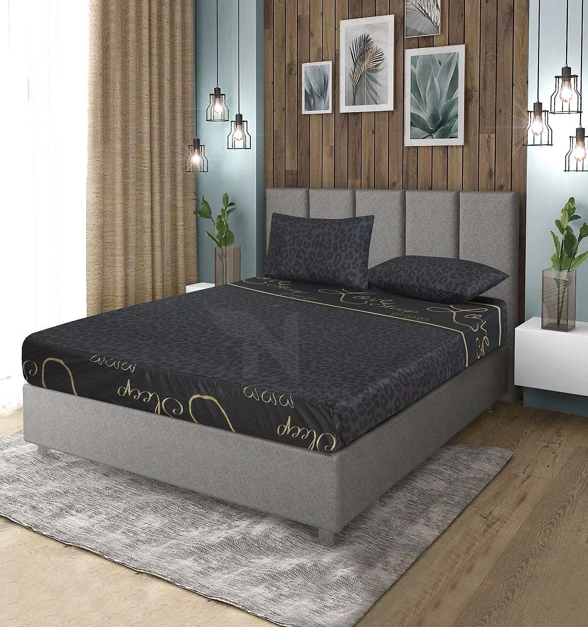 Fitted Double Bed Sheet DS 391 - Nishat Creative Store