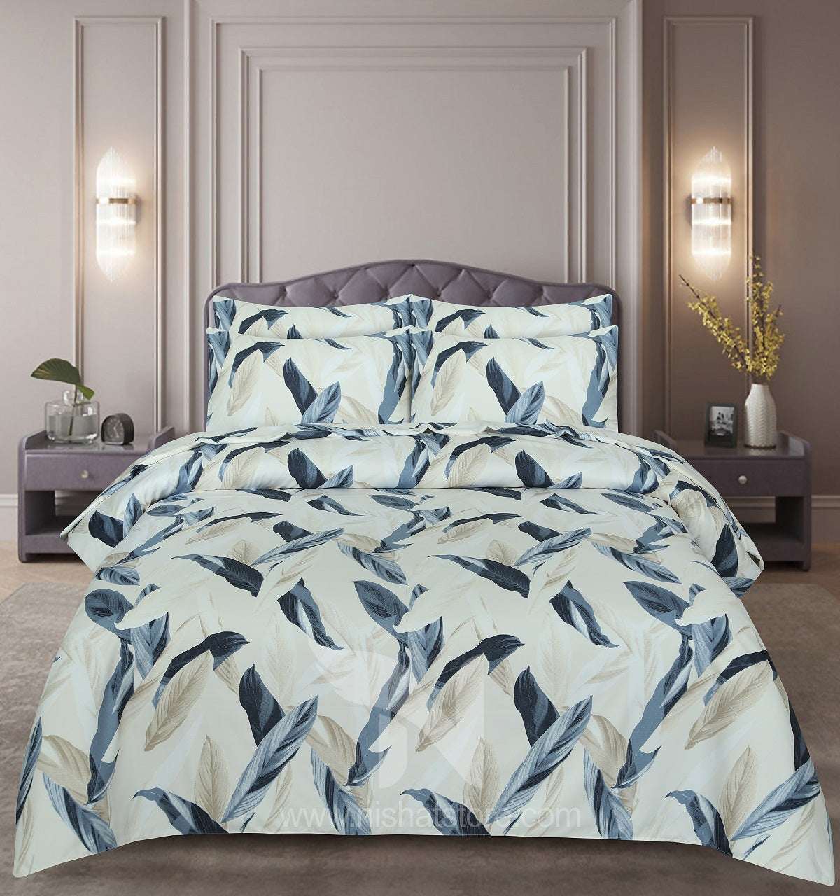 Floral Quilt Cover 6 Pcs Design 210 - Nishat Creative Store