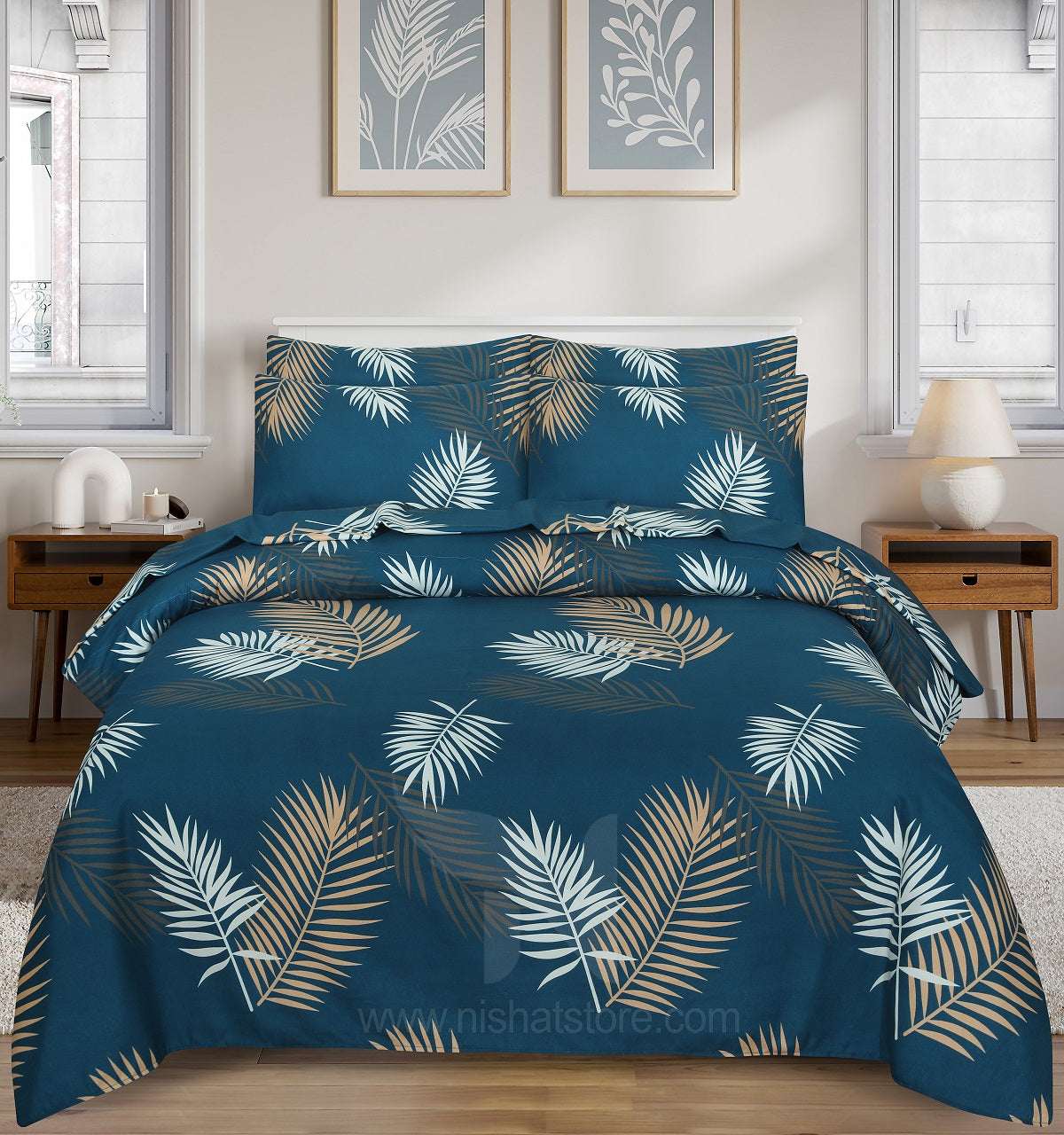 Floral Quilt Cover 6 Pcs Design 225 - Nishat Creative Store