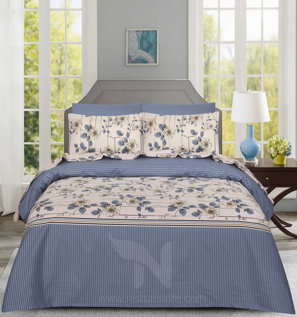 Floral Quilt Cover 6 Pcs Design #246 - Nishat Creative Store