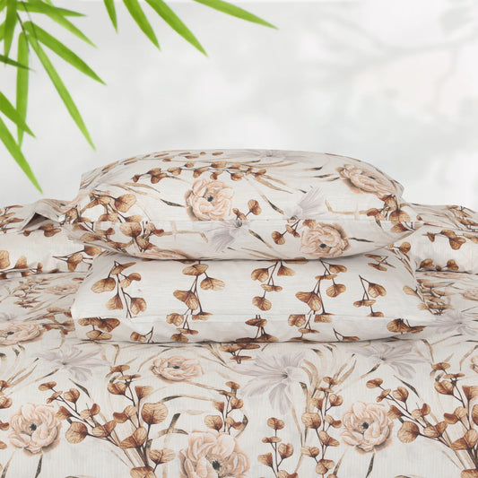 Floral Quilt Cover 6 Pcs Design #250 - Nishat Creative Store
