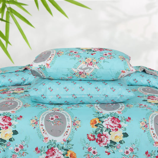 Floral Quilt Cover 6 Pcs Design #252 - Nishat Creative Store