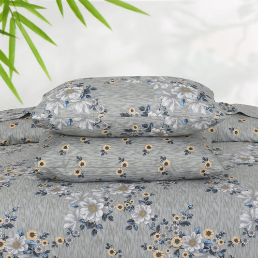 Floral Quilt Cover 6 Pcs Design #258 - Nishat Creative Store