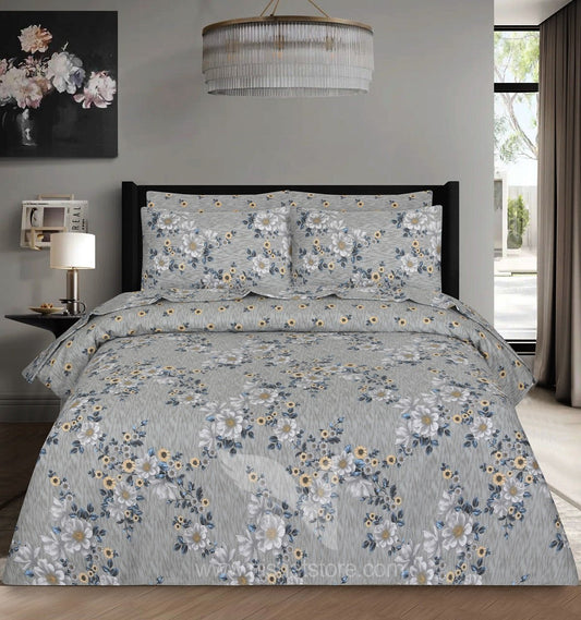 Floral Quilt Cover 6 Pcs Design #258 - Nishat Creative Store